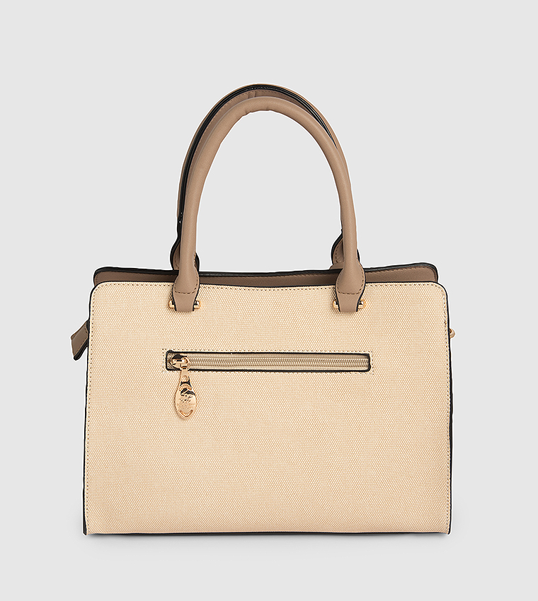 Color Block Satchel Bag