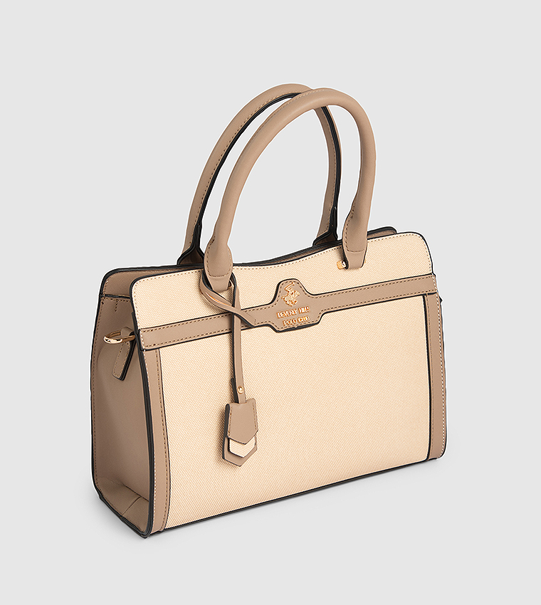 Color Block Satchel Bag