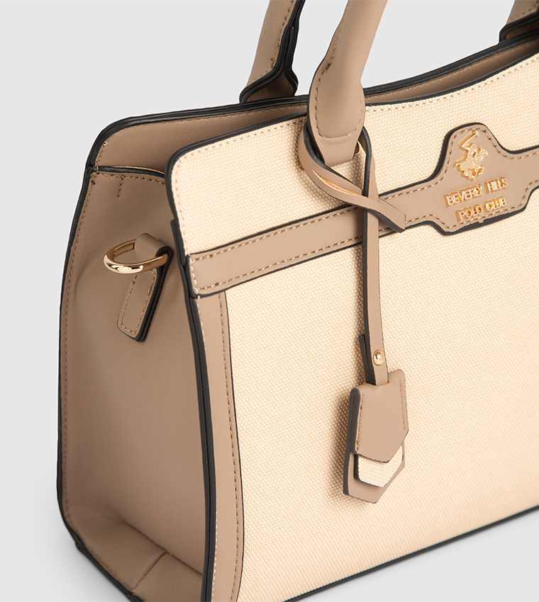 Color Block Satchel Bag