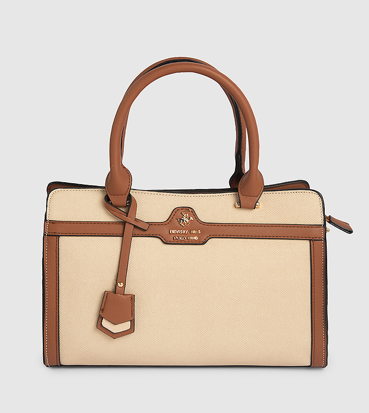Color Block Satchel Bag