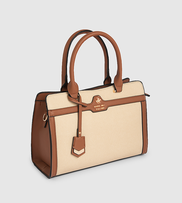 Color Block Satchel Bag
