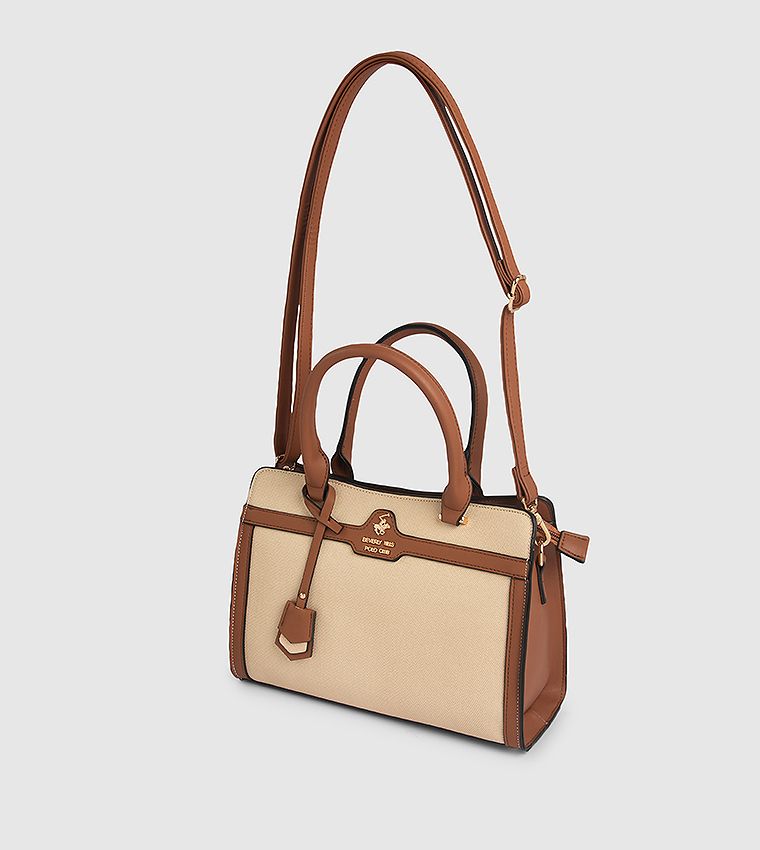 Color Block Satchel Bag