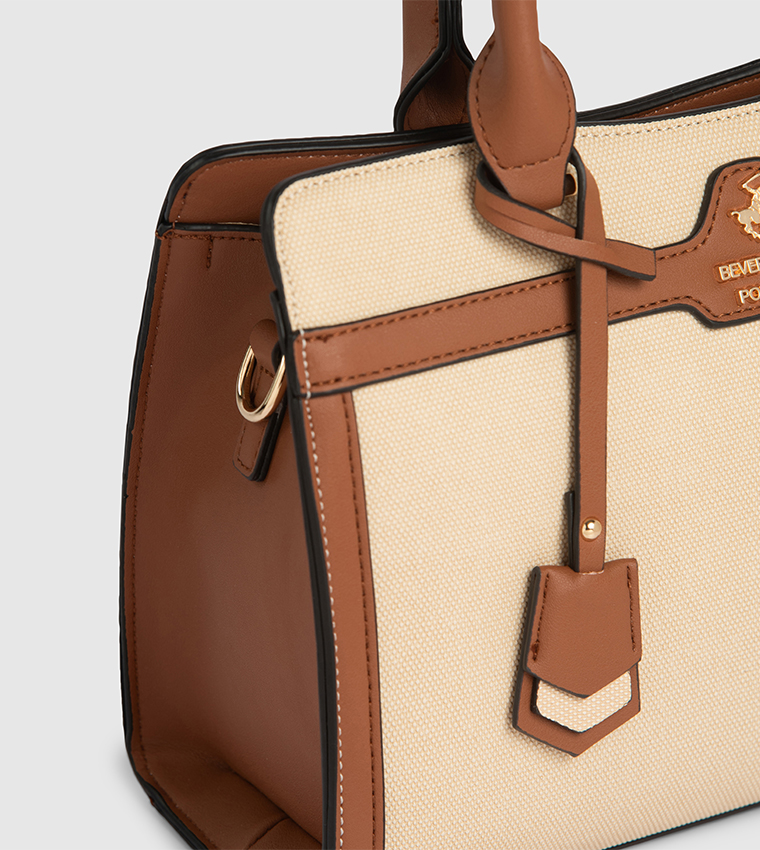 Color Block Satchel Bag