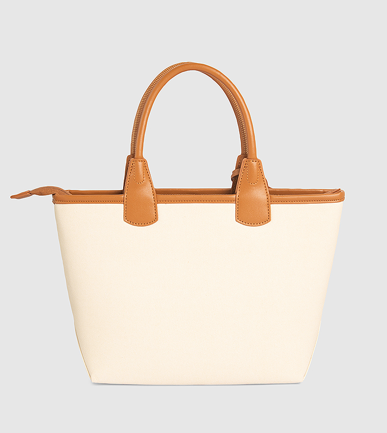 Contrast Trim Tote Bag