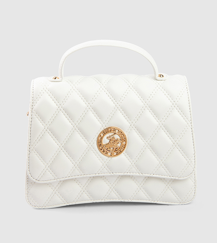 Quilted Flap Top Handle Bag