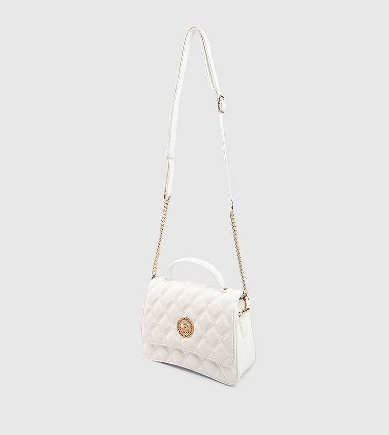Quilted Flap Top Handle Bag