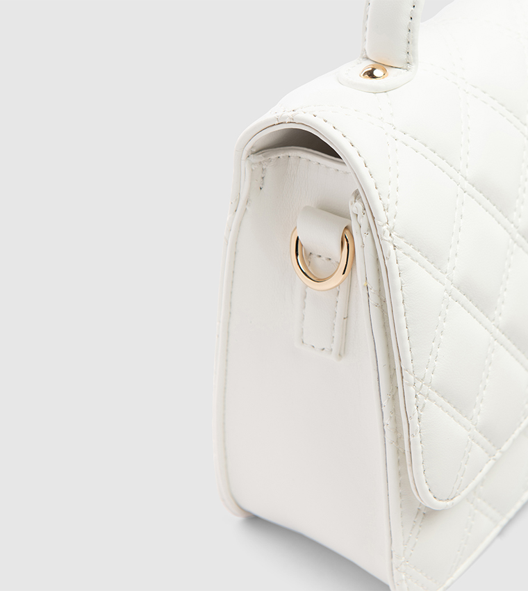 Quilted Flap Top Handle Bag