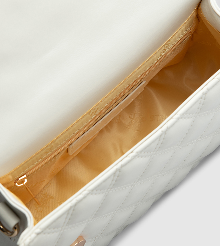 Quilted Flap Top Handle Bag