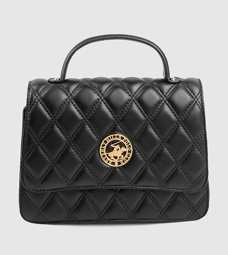 Quilted Flap Top Handle Bag