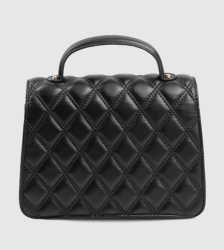 Quilted Flap Top Handle Bag