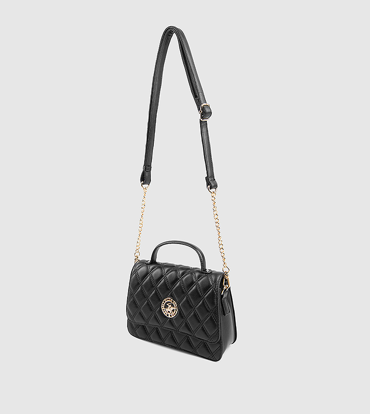 Quilted Flap Top Handle Bag