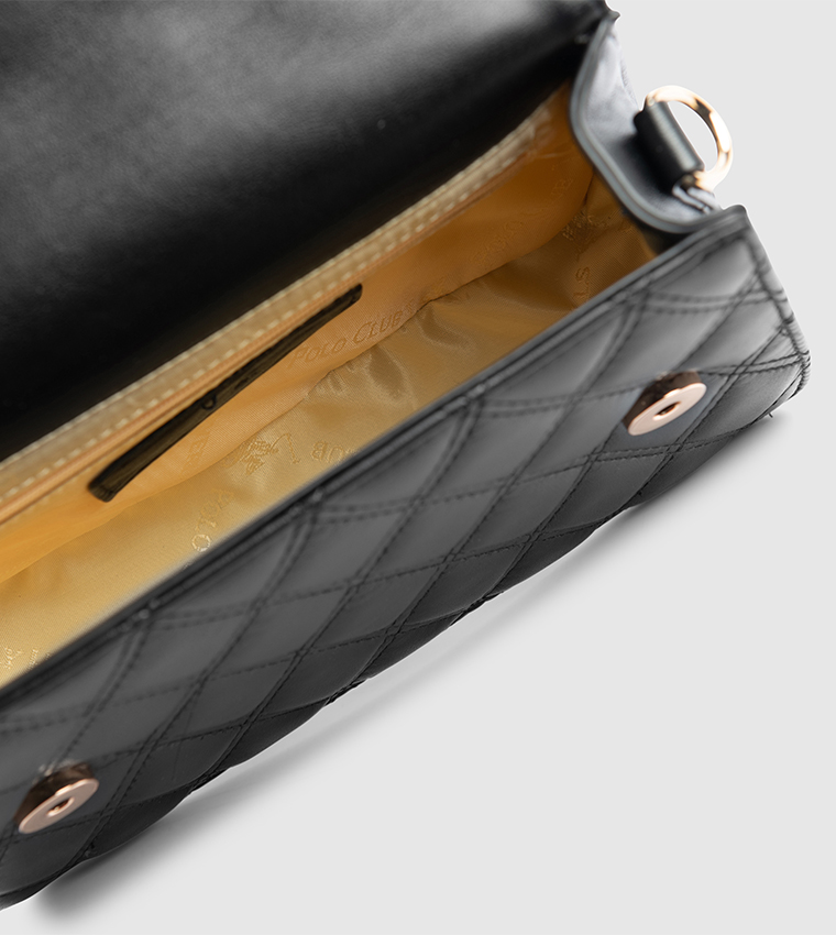 Quilted Flap Top Handle Bag