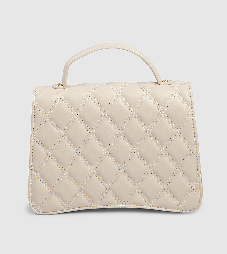 Quilted Flap Top Handle Bag
