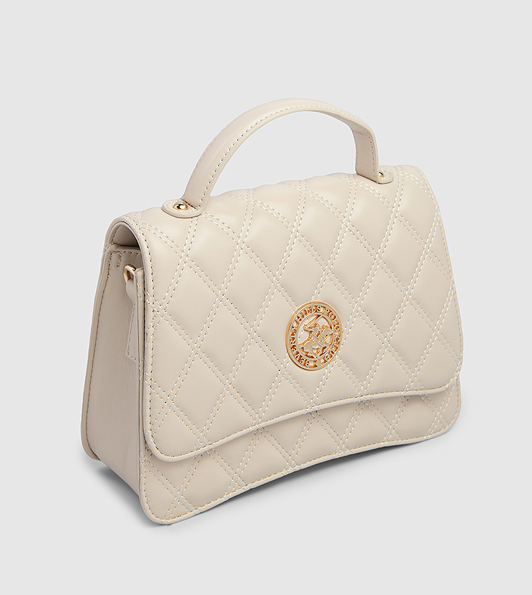 Quilted Flap Top Handle Bag