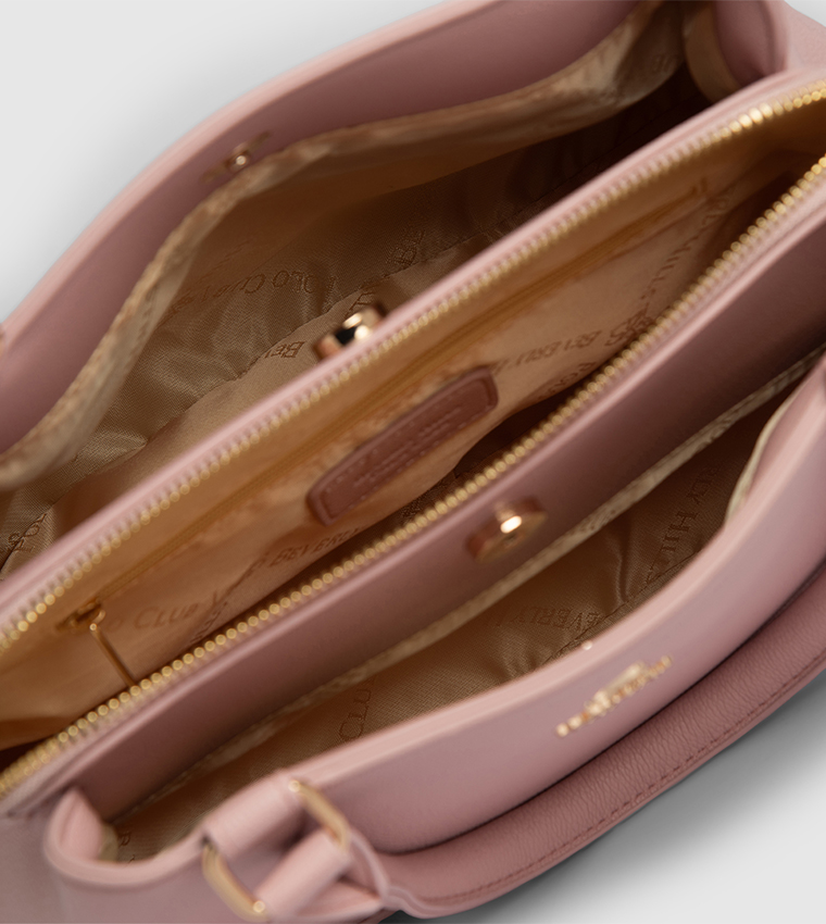 Textured Satchel Bag