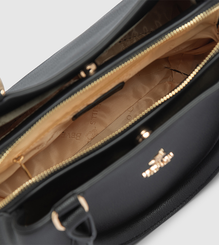 Textured Satchel Bag
