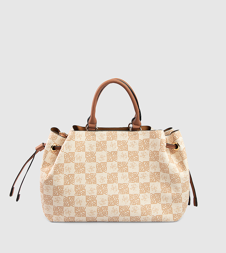 Monogram Patterned Satchel Bag