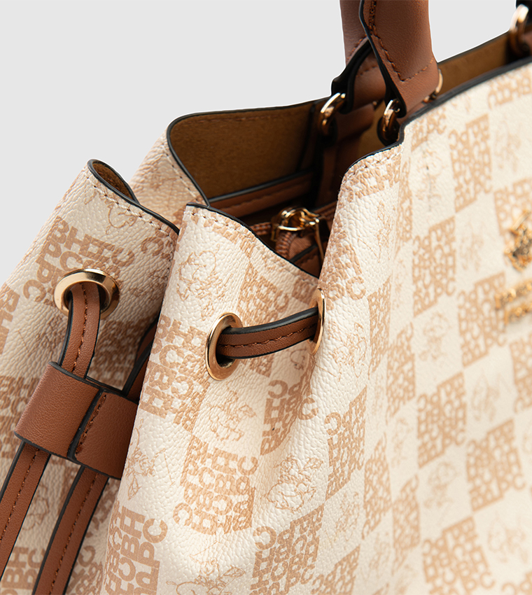 Monogram Patterned Satchel Bag