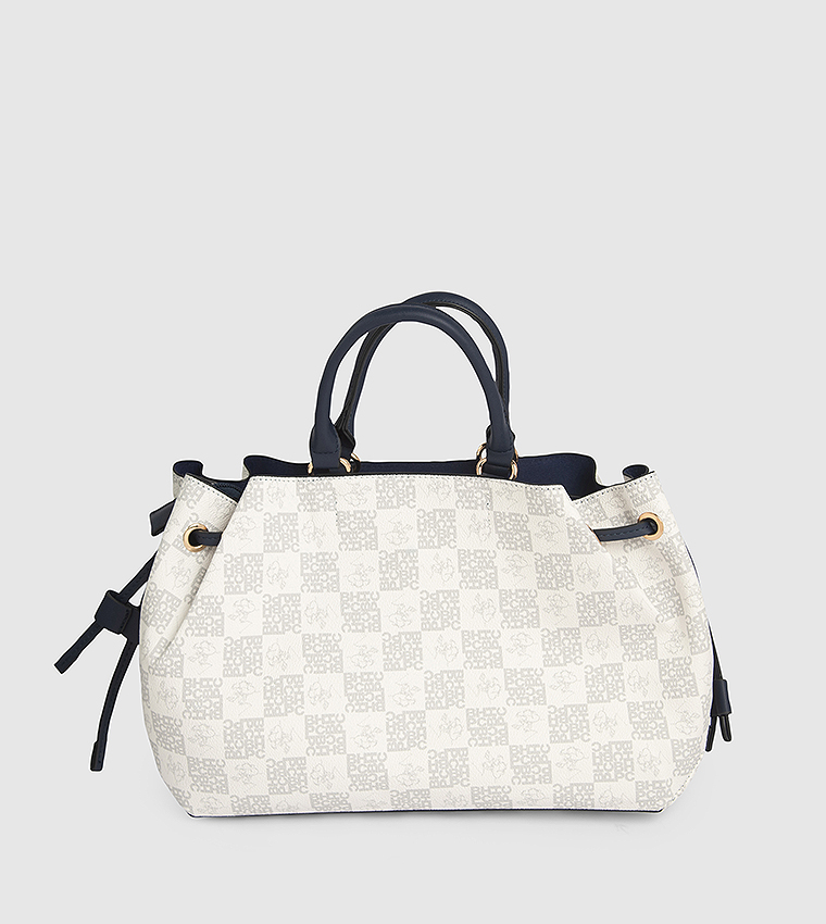 Monogram Patterned Satchel Bag