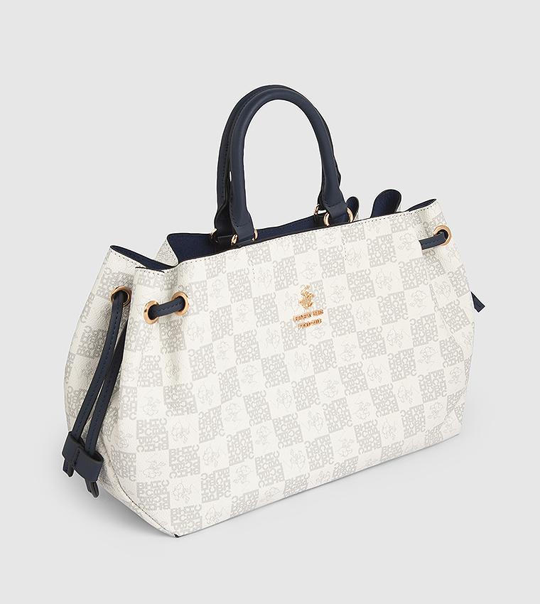 Monogram Patterned Satchel Bag