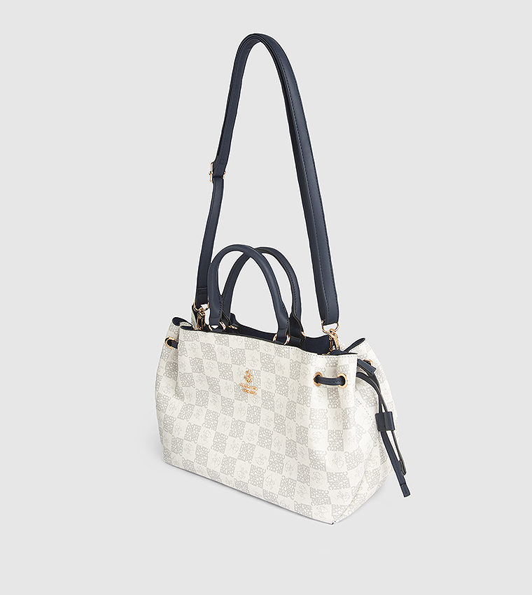 Monogram Patterned Satchel Bag