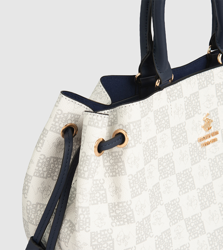 Monogram Patterned Satchel Bag