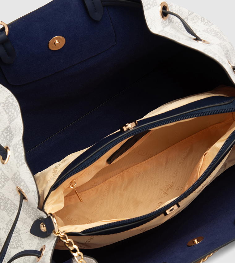 Monogram Patterned Satchel Bag