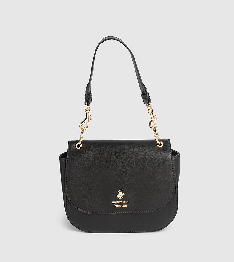 Logo Detail Flap Shoulder Bag