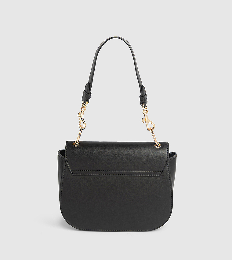 Logo Detail Flap Shoulder Bag