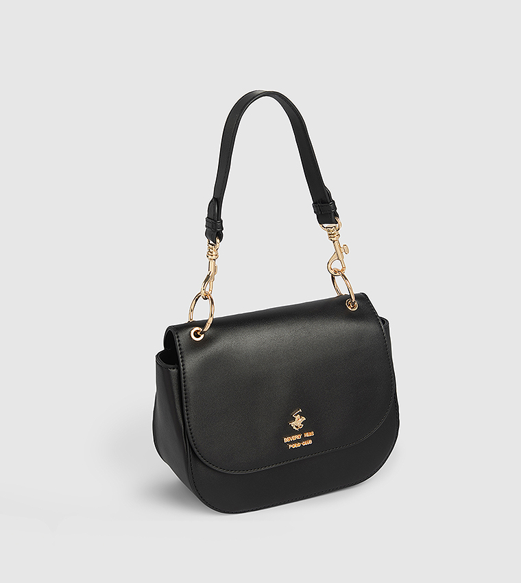 Logo Detail Flap Shoulder Bag