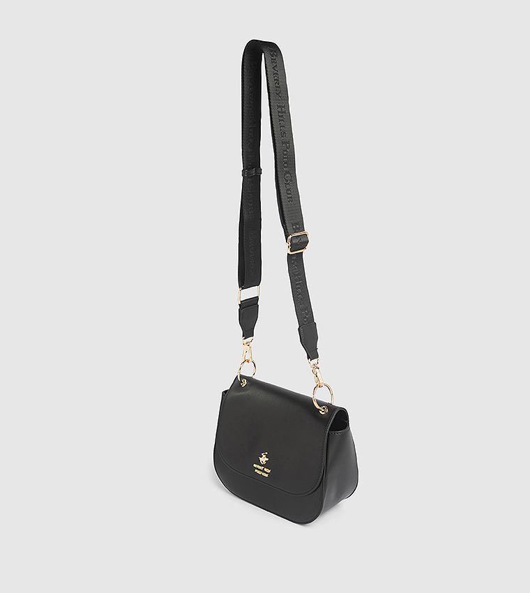 Logo Detail Flap Shoulder Bag