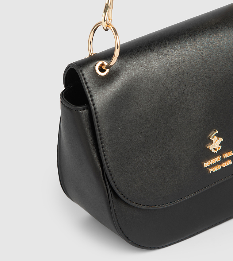 Logo Detail Flap Shoulder Bag