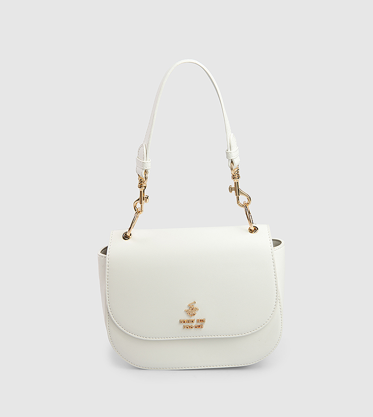 Logo Detail Flap Shoulder Bag