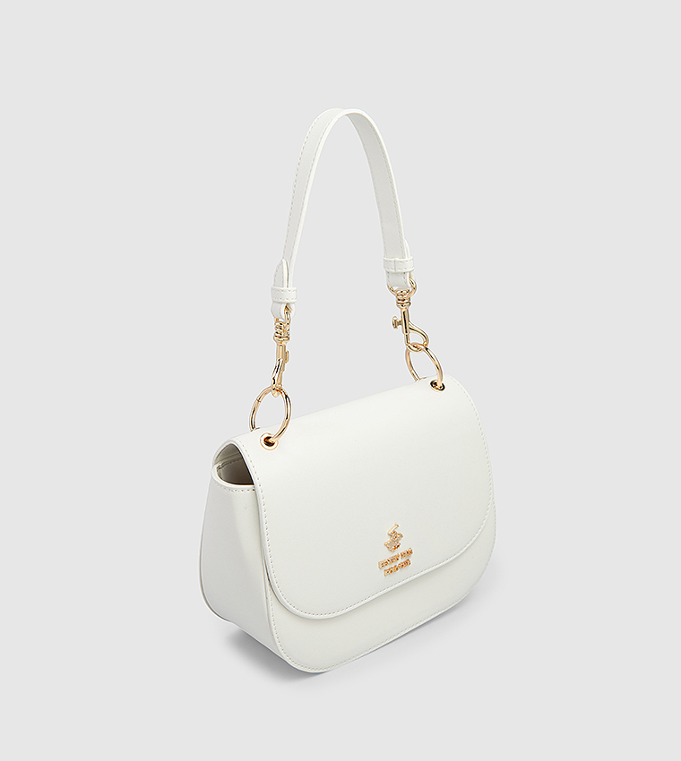 Logo Detail Flap Shoulder Bag