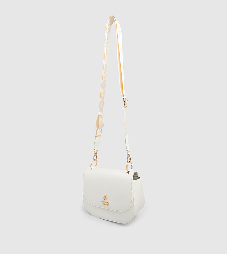 Logo Detail Flap Shoulder Bag