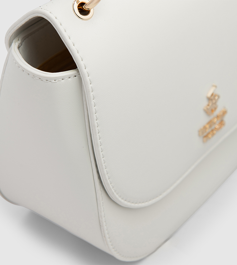 Logo Detail Flap Shoulder Bag