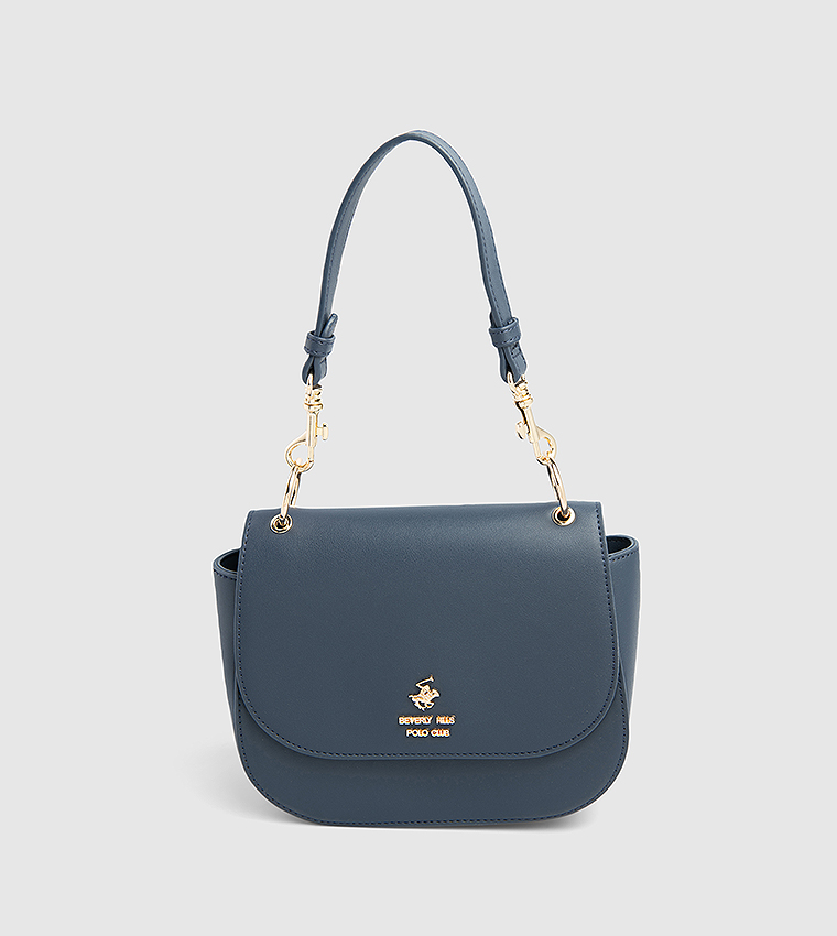 Logo Detail Flap Shoulder Bag