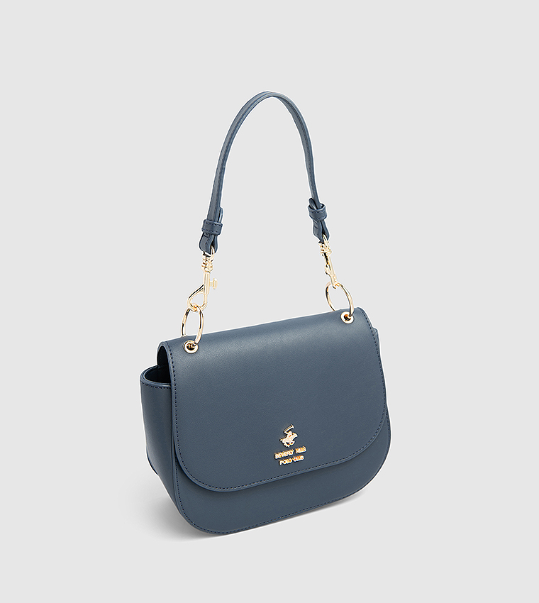 Logo Detail Flap Shoulder Bag