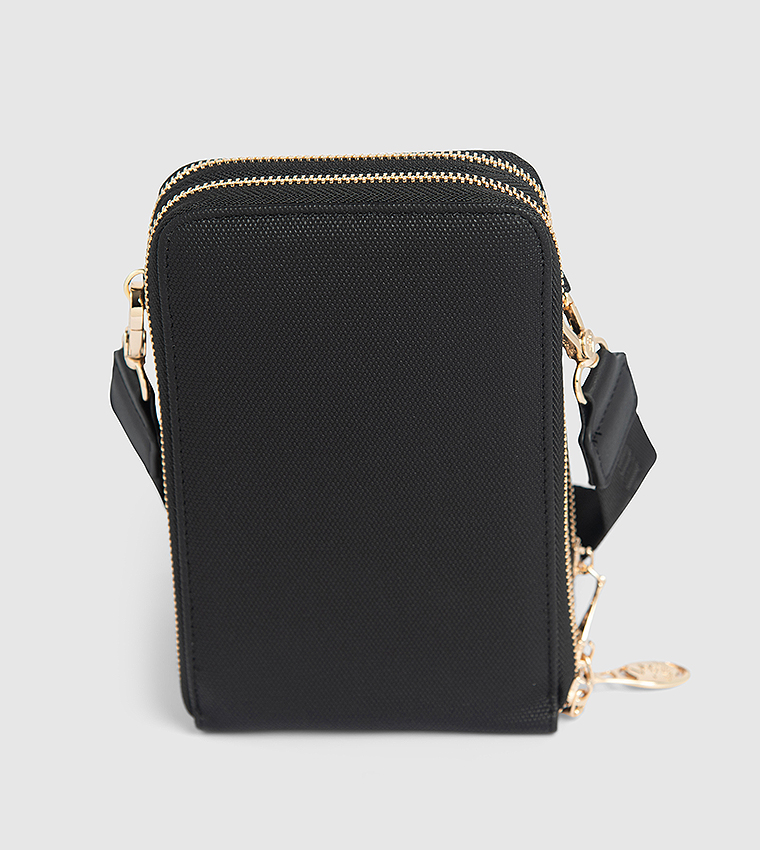Logo Embroidered Crossbody Phone Bag