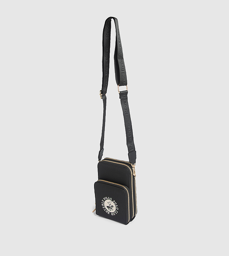 Logo Embroidered Crossbody Phone Bag