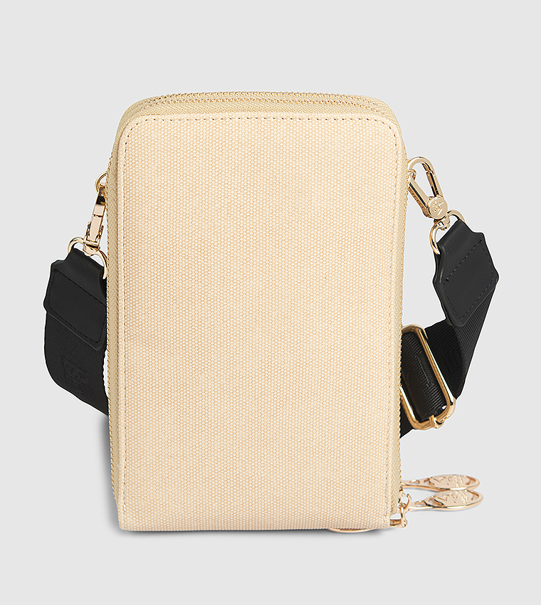 Logo Embroidered Crossbody Phone Bag