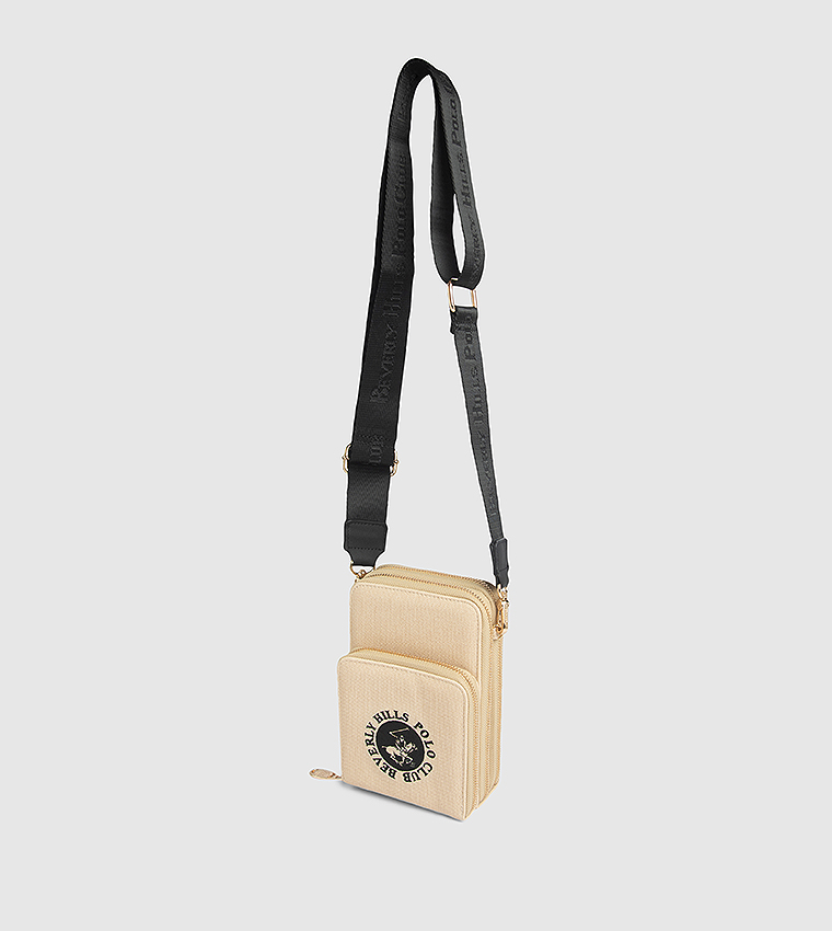 Logo Embroidered Crossbody Phone Bag