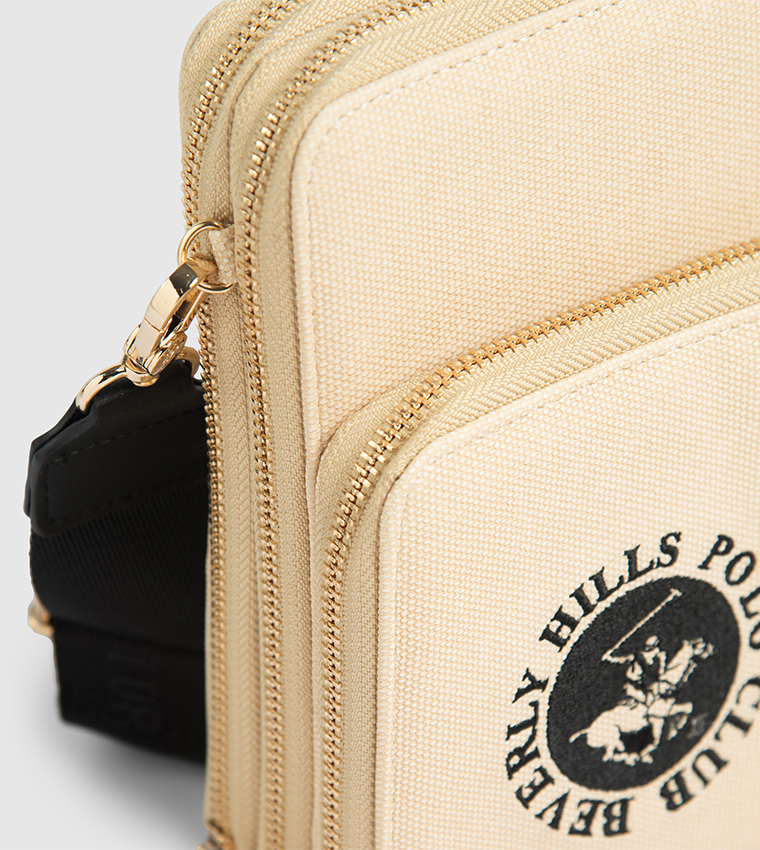 Logo Embroidered Crossbody Phone Bag