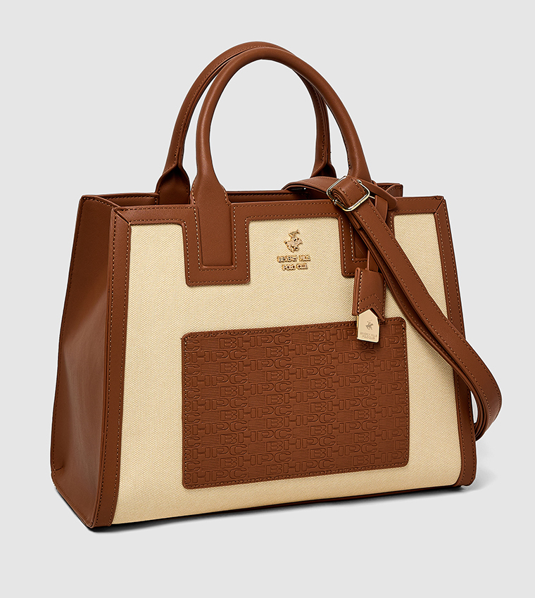 Color Block Zippered Mini Satchel Bag