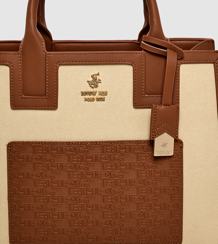 Color Block Zippered Mini Satchel Bag