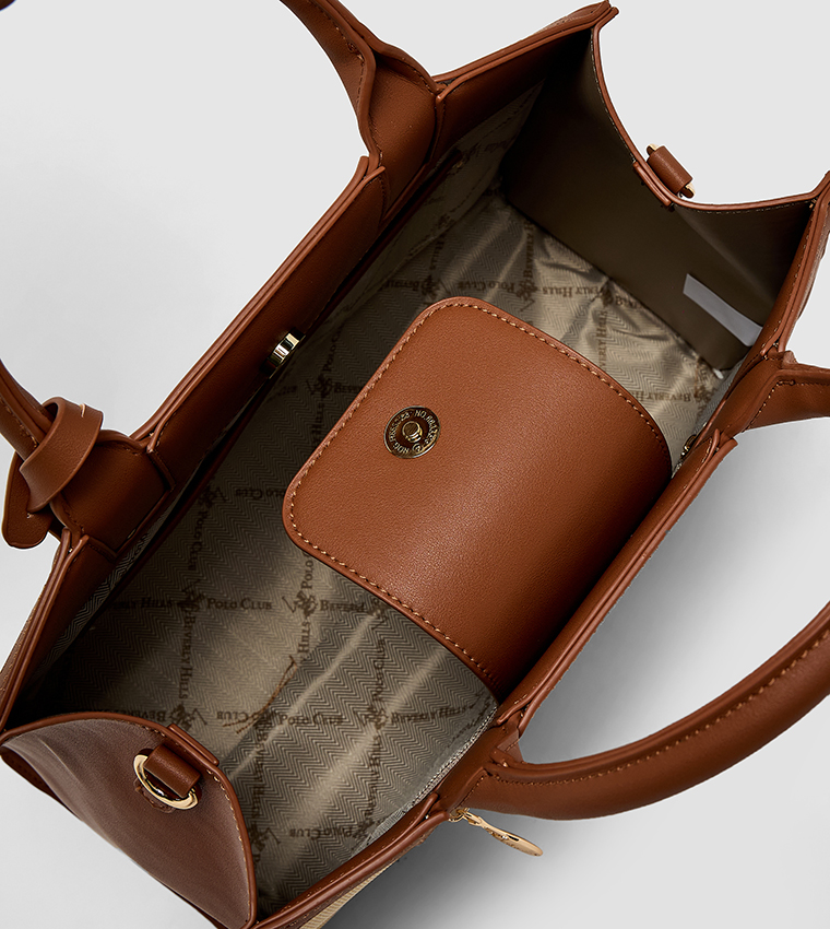 Color Block Zippered Mini Satchel Bag