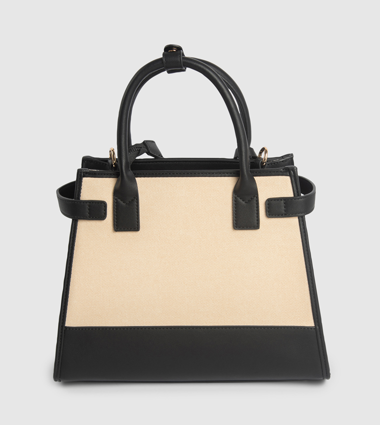 Contrast Detail Mini Satchel Bag