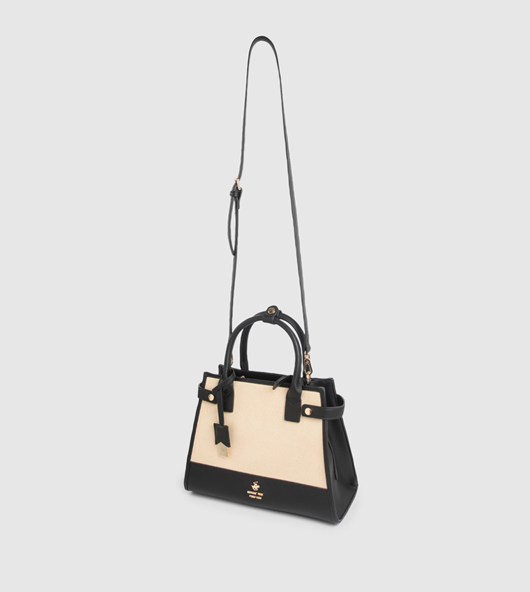 Contrast Detail Mini Satchel Bag