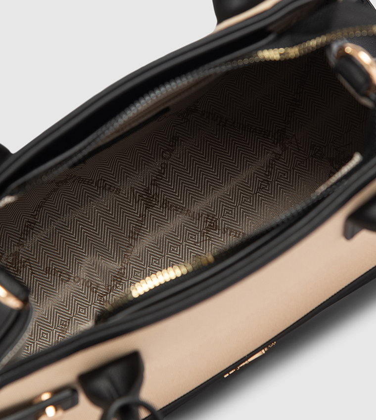 Contrast Detail Mini Satchel Bag
