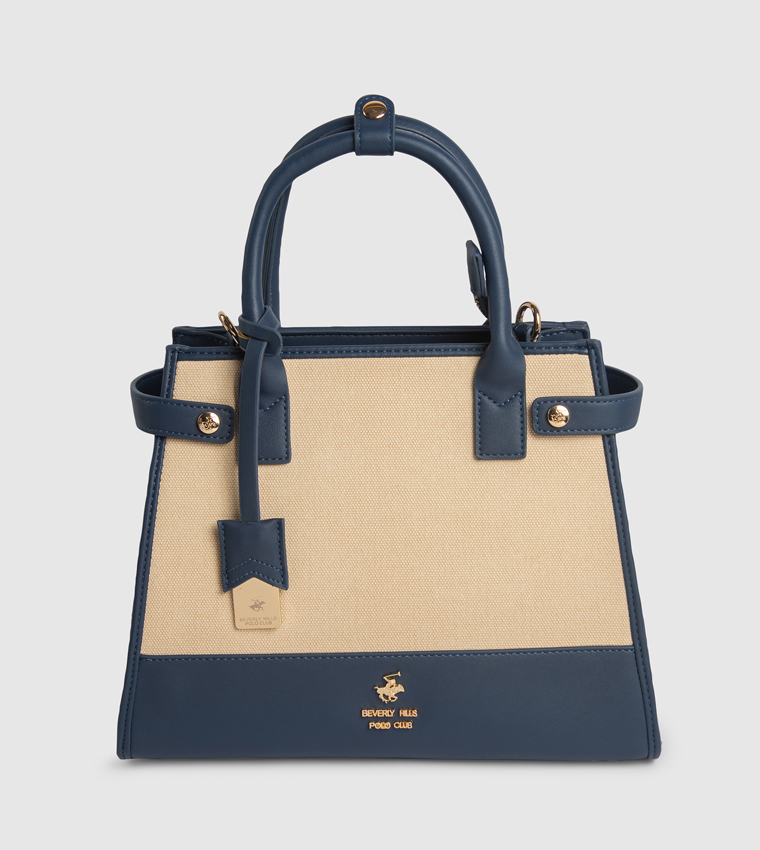 Contrast Detail Mini Satchel Bag